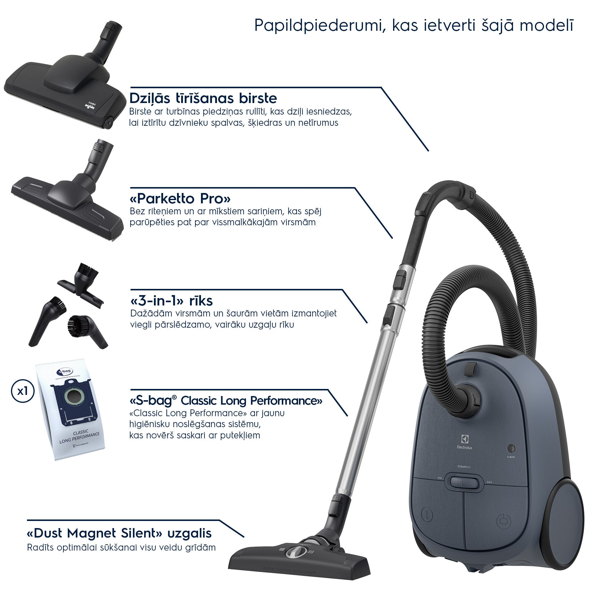 Electrolux - Putekļsūcējs ar vadu - EB61C4DB
