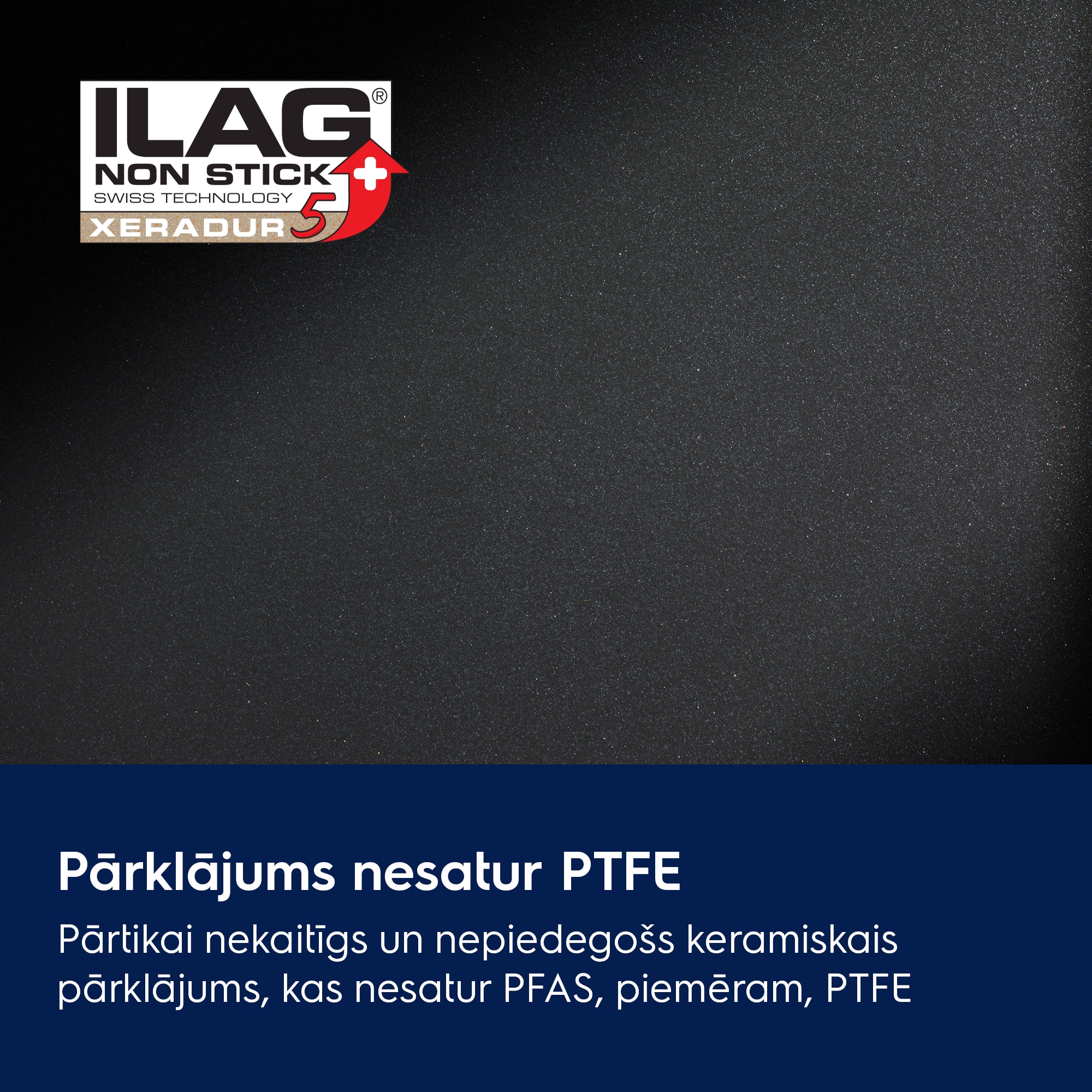 Pārklājums nesatur PTFE Pārtikai nekaitīgs un nepiedegošs keramiskais pārklājums, kas nesatur PFAS, piemēram, PTFE