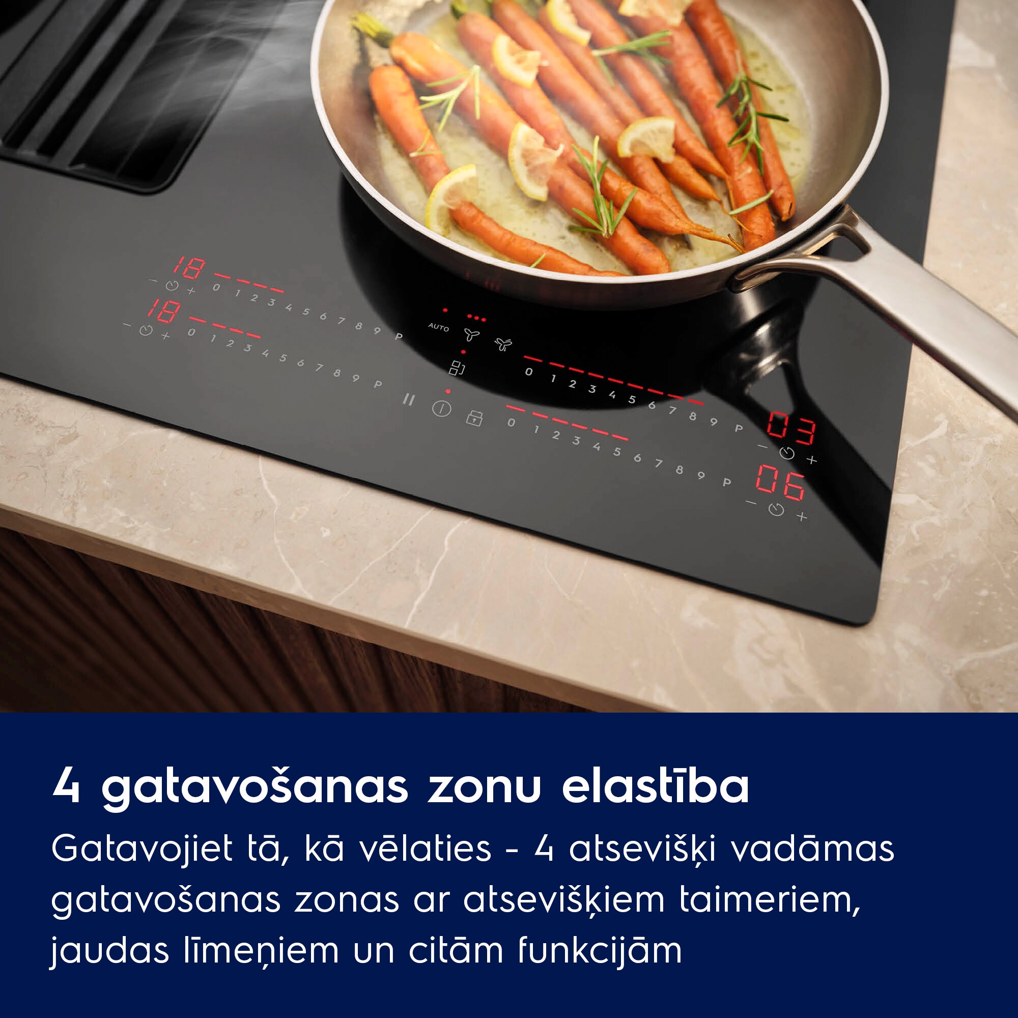 Electrolux - Plīts virsma ar iebūvētu nosūcēju - ECC8344