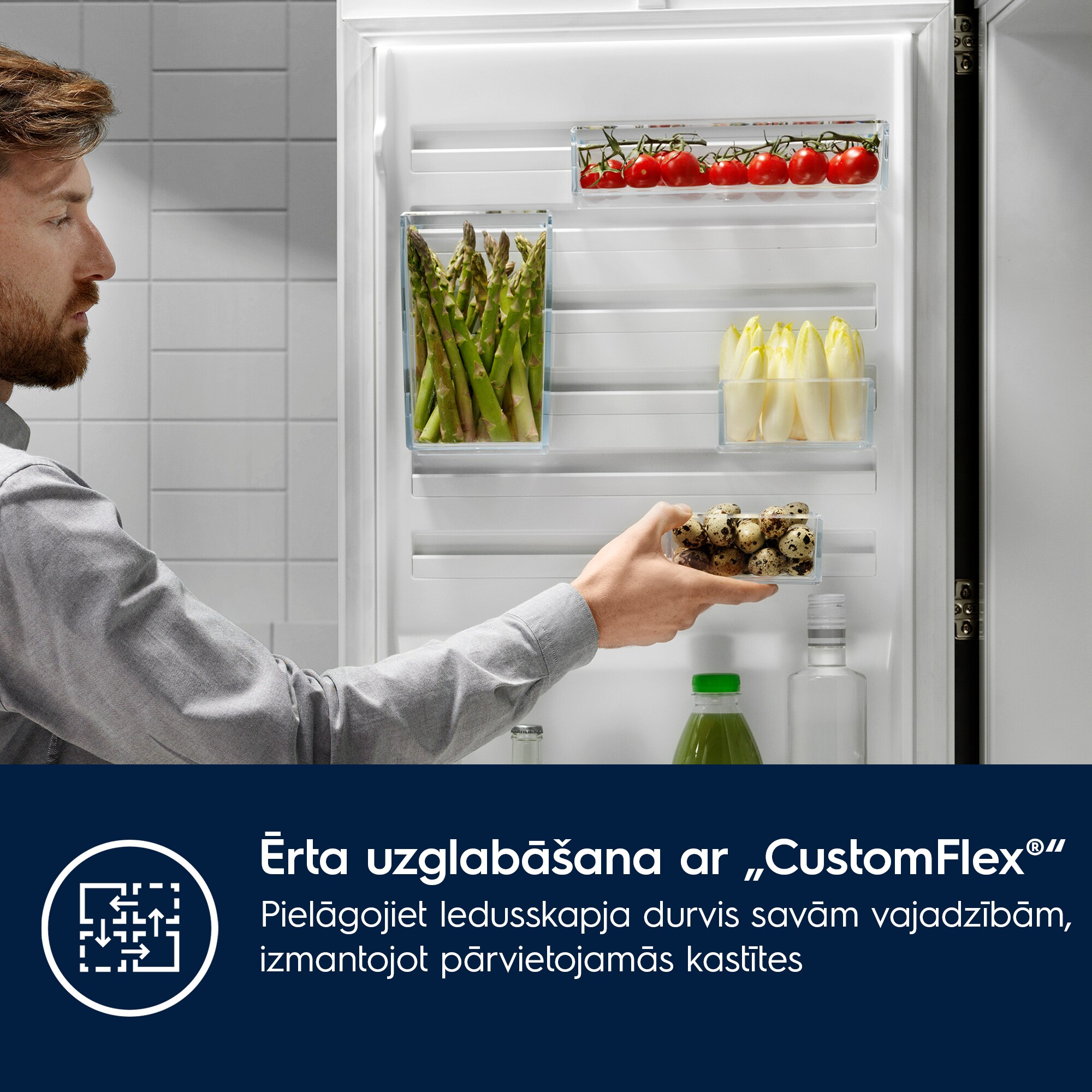 Electrolux - Iebūvējams ledusskapis ar saldētavu - ENCMUSP9S