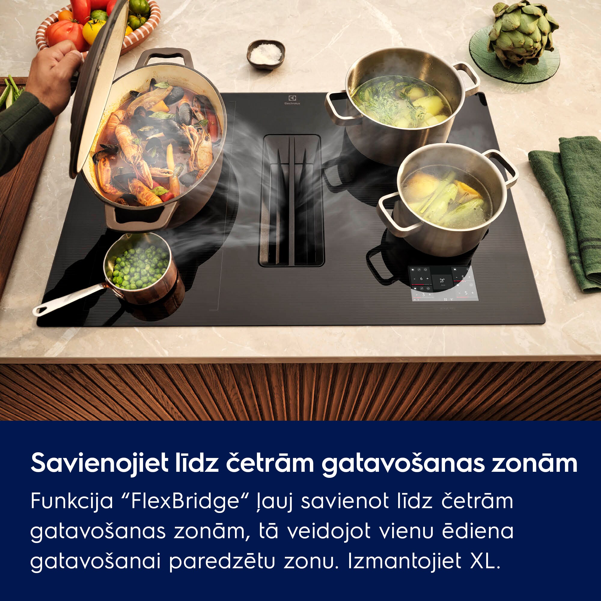 Electrolux - Plīts virsma ar nosūcēju - ECC8549