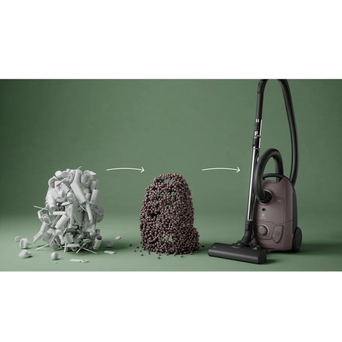 bagged cleaner and main nozzle made with up to 37% recycled plastic for a more mindful choice.
