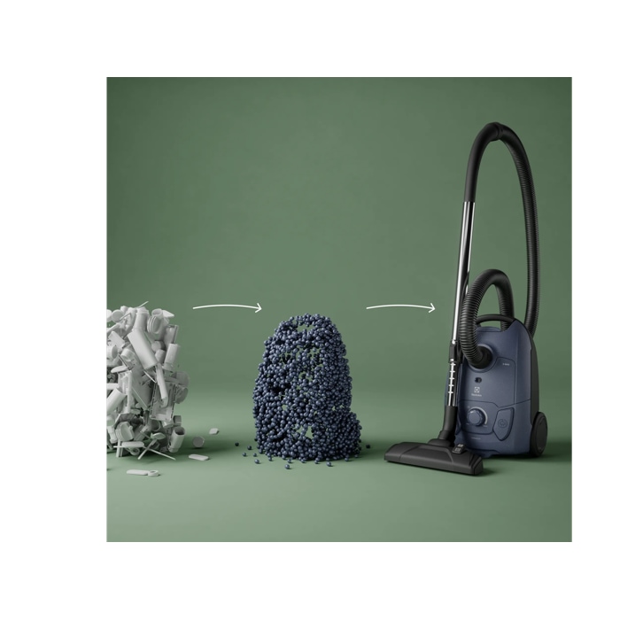 bagged cleaner and main nozzle made with up to 37% recycled plastic for a more mindful choice.