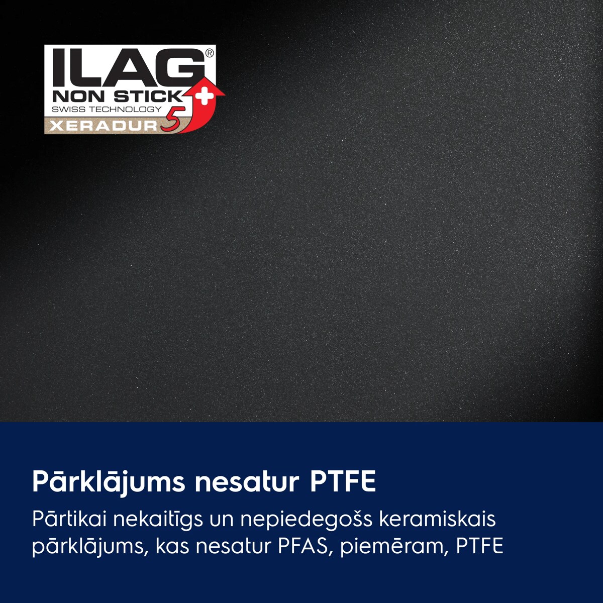 Pārklājums nesatur PTFE Pārtikai nekaitīgs un nepiedegošs keramiskais pārklājums, kas nesatur PFAS, piemēram, PTFE