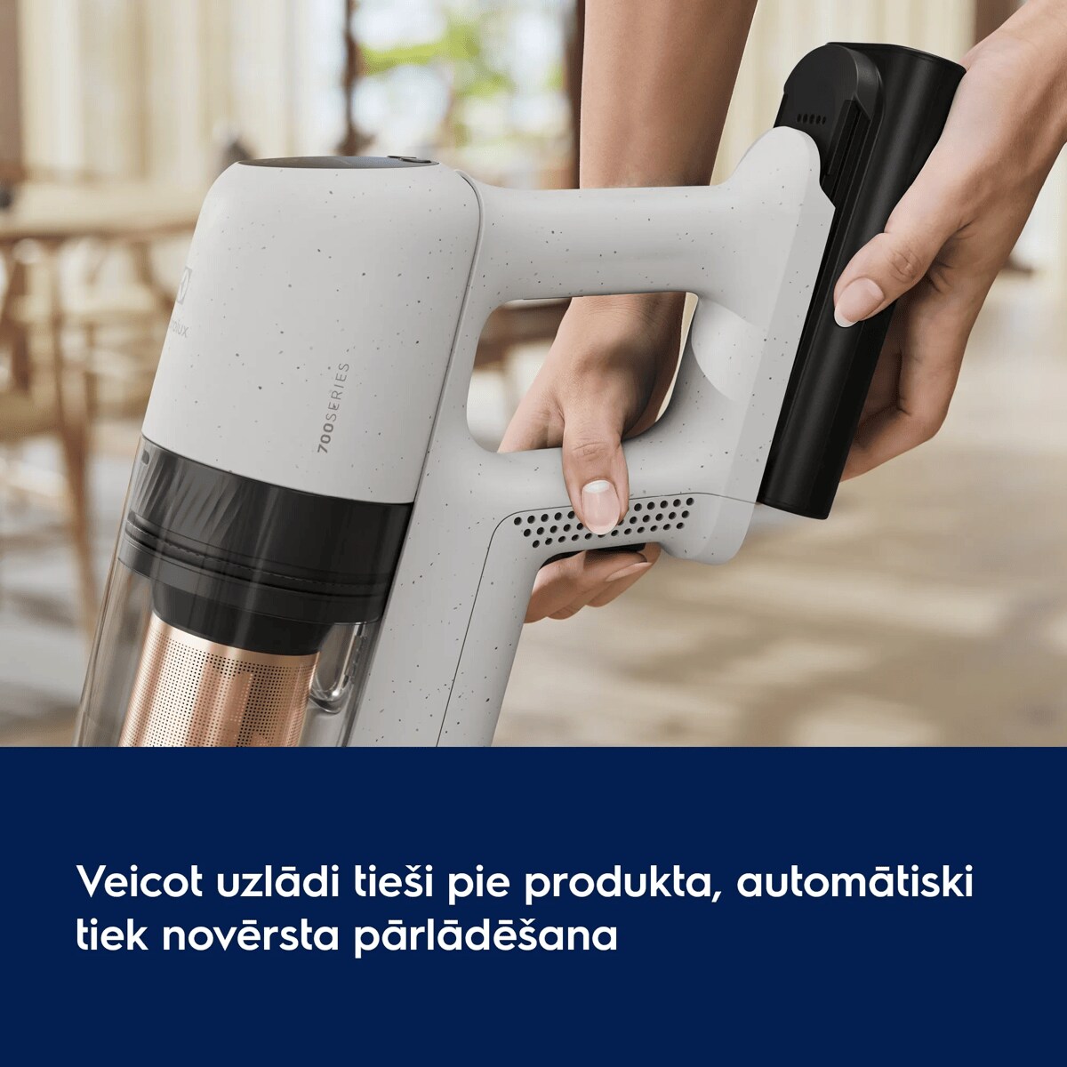 Veicot uzlādi tieši pie produkta, automātiski tiek novērsta pārlādēšana