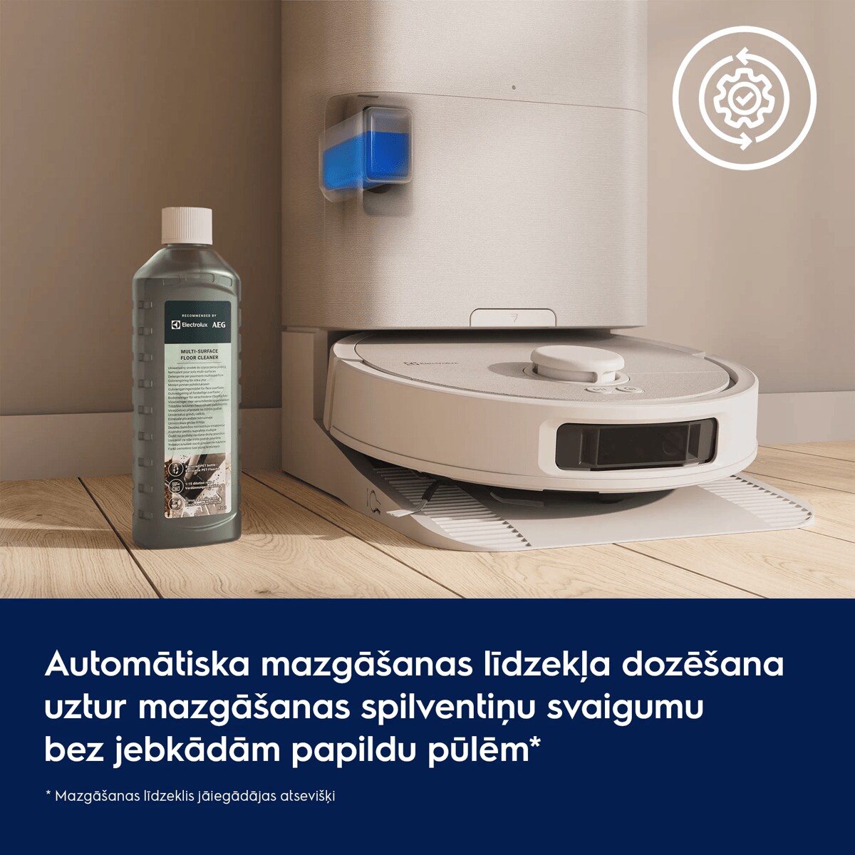 Automātiska mazgāšanas līdzekļa dozēšana uztur mazgāšanas spilventiņu svaigumu bez jebkādām papildu pūlēm*     * Mazgāšanas līdzeklis jāiegādājas atsevišķi