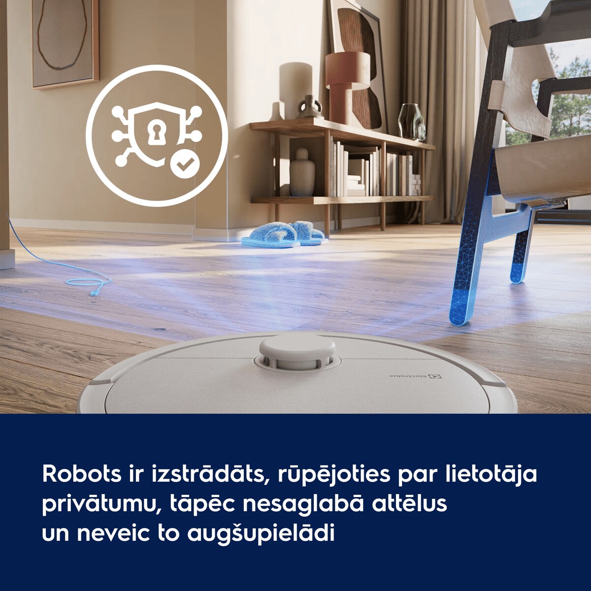 Robots ir izstrādāts, rūpējoties par lietotāja privātumu, tāpēc nesaglabā attēlus un neveic to augšupielādi