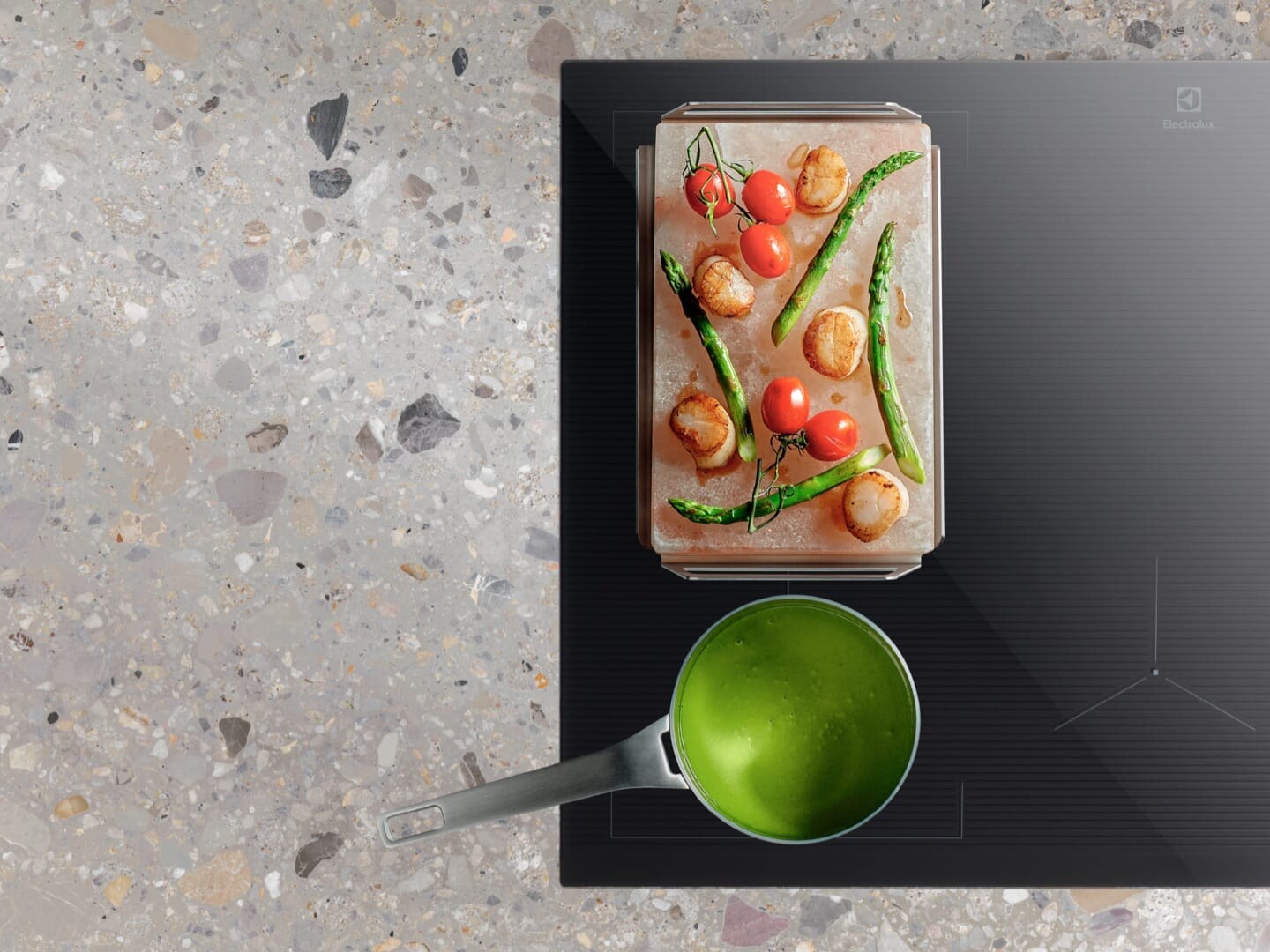 cooking food on hob